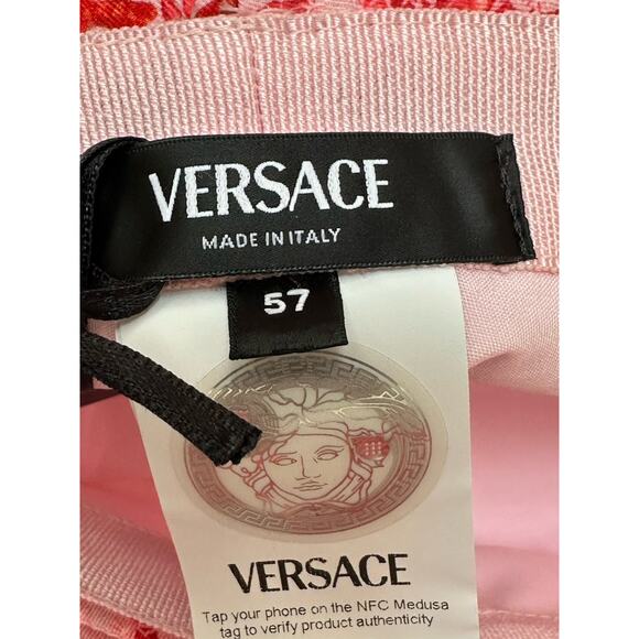 Versace Nylon Twill Barocco Sea Bucket Hat (57 cm) 1012790 Italy NWT $575 main image 8